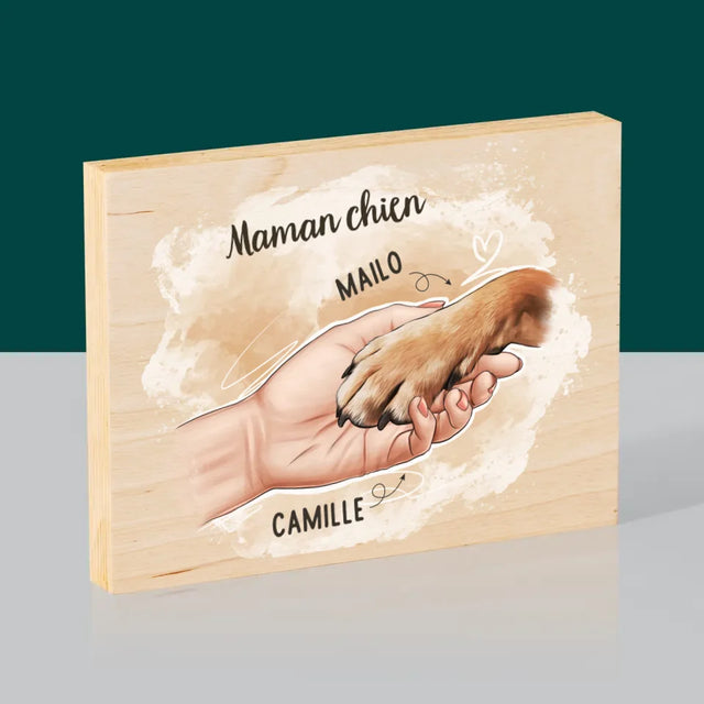 La Création Du Personnage: Maman Chien - Impression Sur Bois