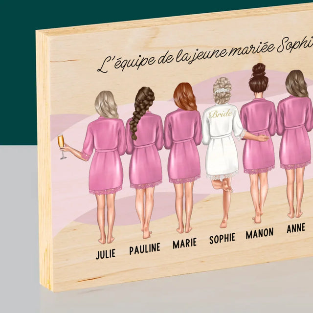 La Création Du Personnage: L'Équipe De La Jeune Mariée  - Impression Sur Bois