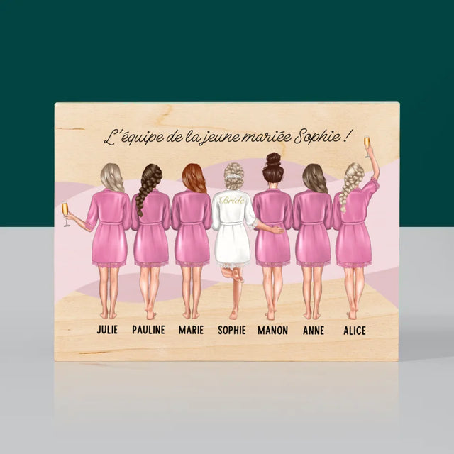 La Création Du Personnage: L'Équipe De La Jeune Mariée  - Impression Sur Bois