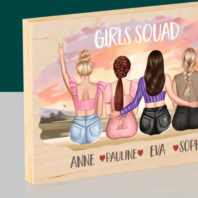 La Création Du Personnage: Girls Squad - Impression Sur Bois