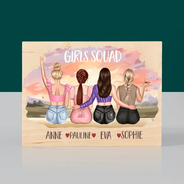 La Création Du Personnage: Girls Squad - Impression Sur Bois