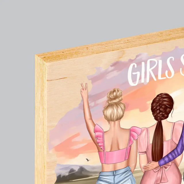 La Création Du Personnage: Girls Squad - Impression Sur Bois