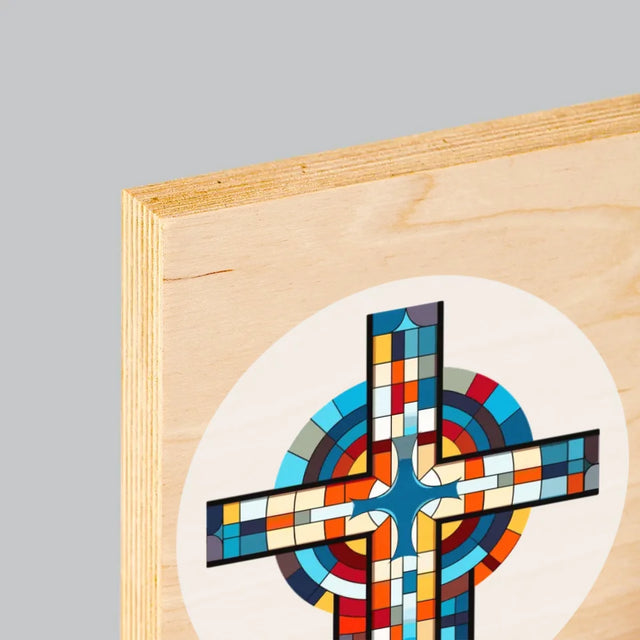 Le Prénom Et Un Texte: Remerciements Croix - Impression Sur Bois