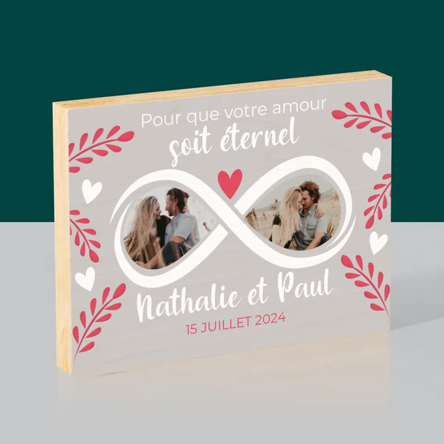 Le Collage Photo: Pour Que Votre Amour Soit Éternel - Impression Sur Bois