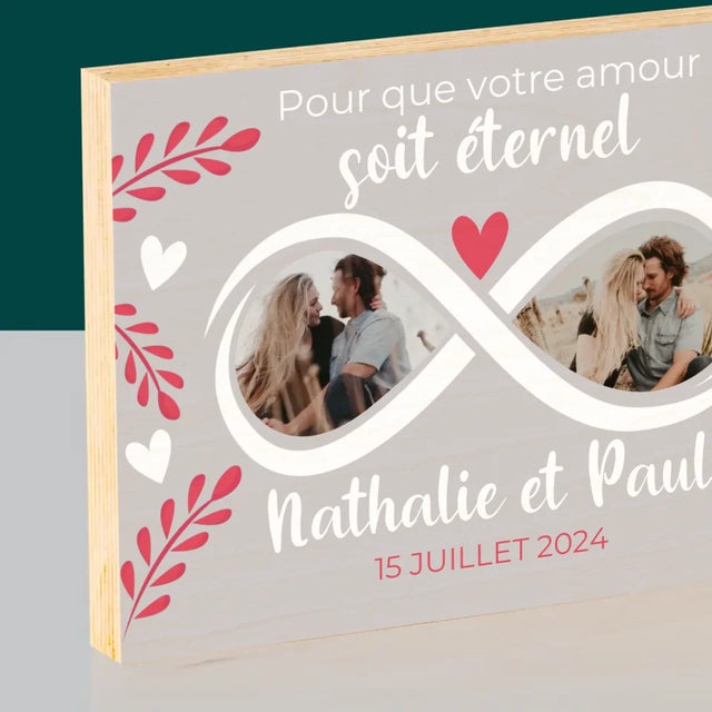 Le Collage Photo: Pour Que Votre Amour Soit Éternel - Impression Sur Bois