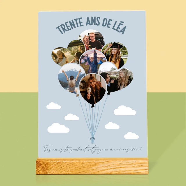 Forme Des Photos: Trente Ans Ballons - Impression Sur Verre Acrylique