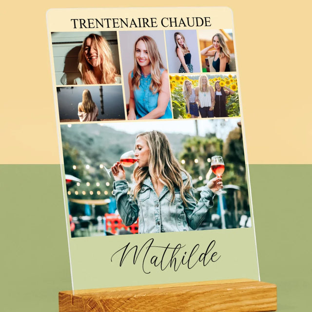 Le Collage Photo: Trentenaire Chaude - Impression Sur Verre Acrylique