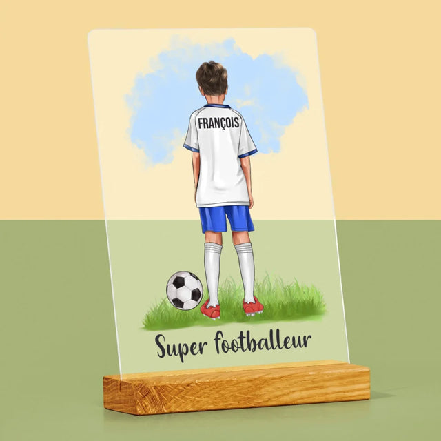 La Création Du Personnage: Super Footballeur - Impression Sur Verre Acrylique