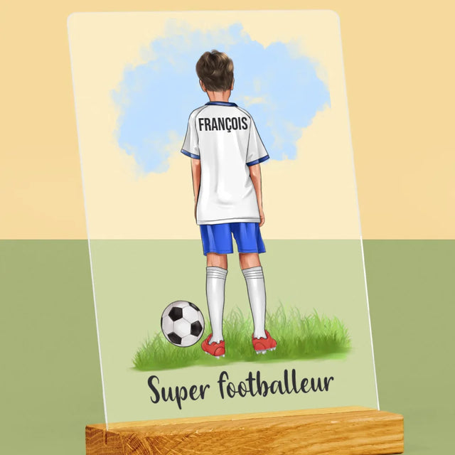 La Création Du Personnage: Super Footballeur - Impression Sur Verre Acrylique