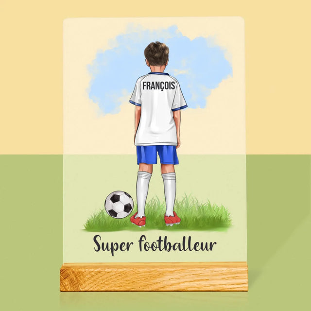 La Création Du Personnage: Super Footballeur - Impression Sur Verre Acrylique