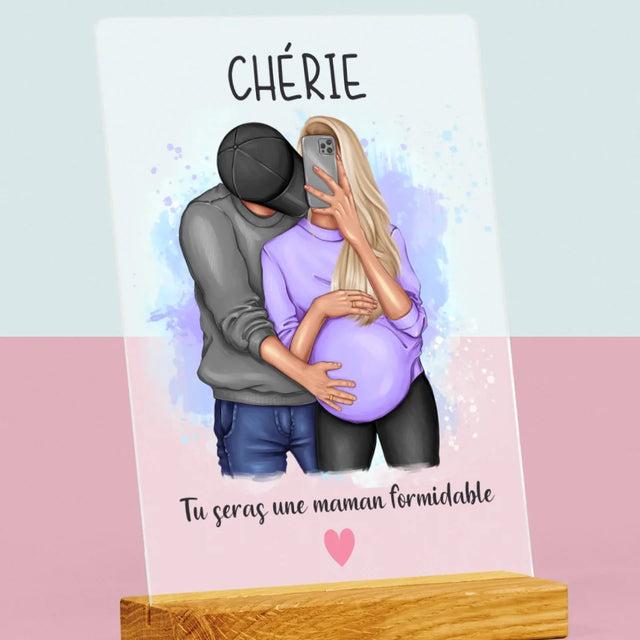 La Création Du Personnage: Tu Seras Une Maman Formidable - Impression Sur Verre Acrylique