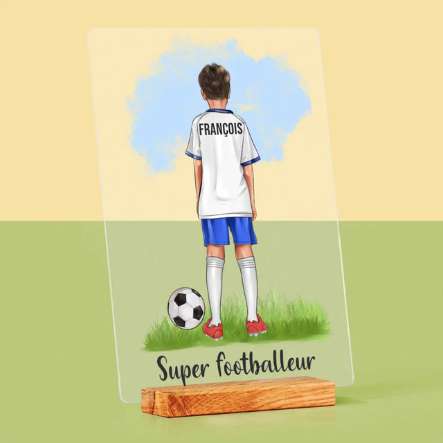 La Création Du Personnage: Super Footballeur - Impression Sur Verre Acrylique