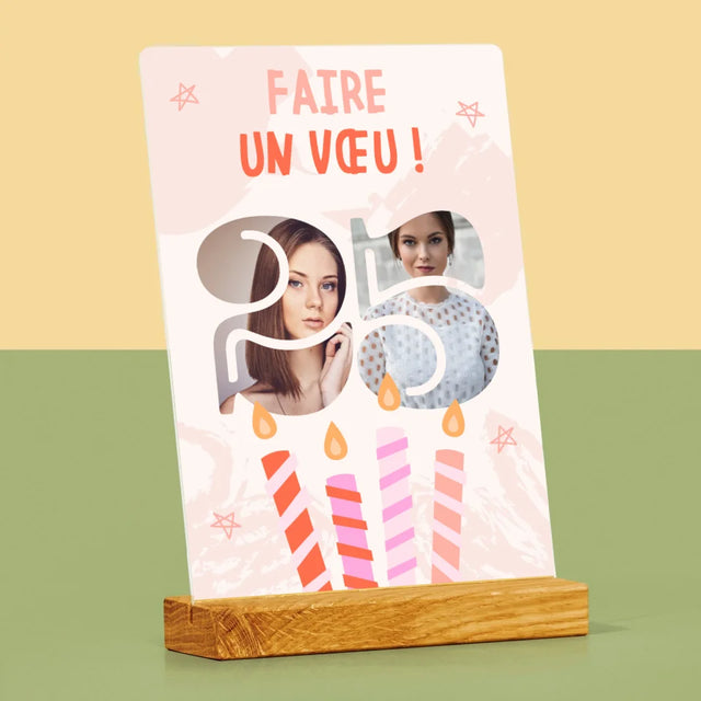 Collage Photo De Lettre: Faire Un Vœu - Impression Sur Verre Acrylique