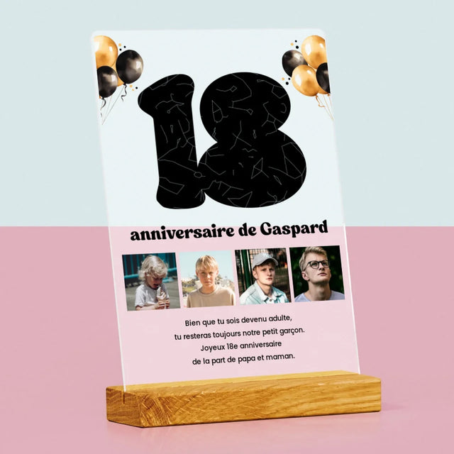 La Carte Des Étoiles: 18E Anniversaire, Étoiles, Avec Dédicace - Impression Sur Verre Acrylique 
