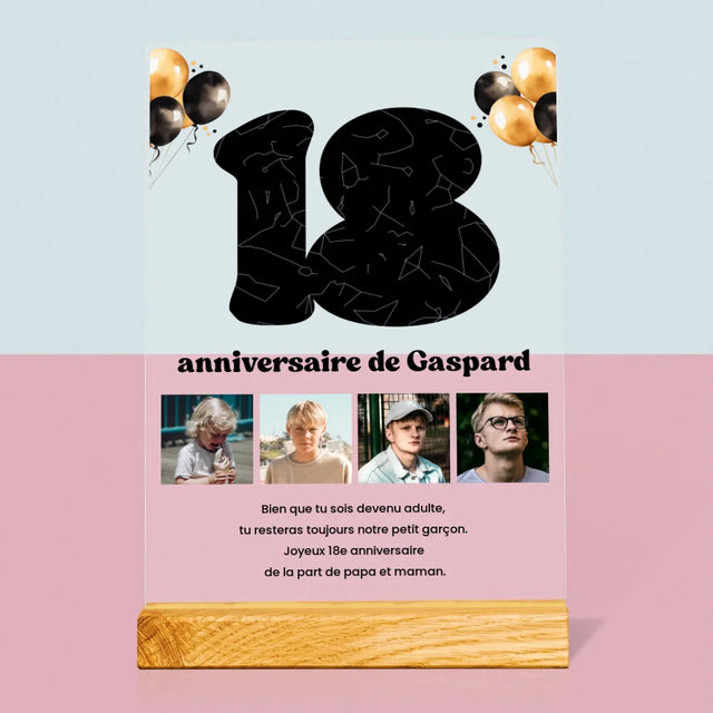 La Carte Des Étoiles: 18E Anniversaire, Étoiles, Avec Dédicace - Impression Sur Verre Acrylique 