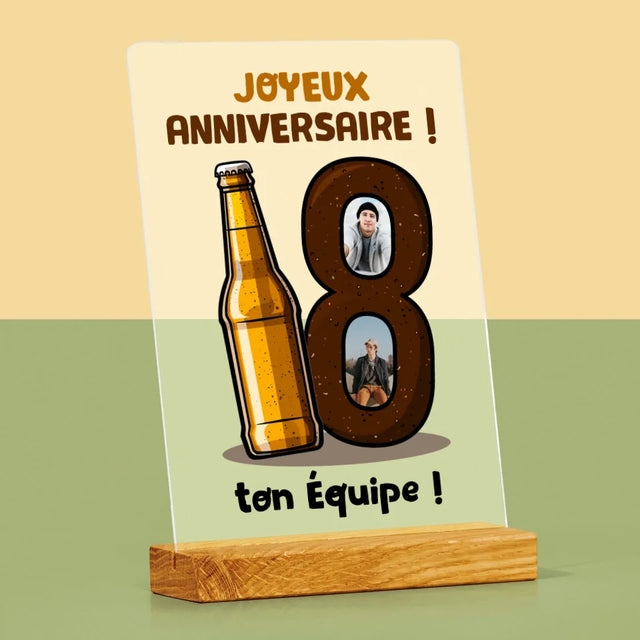 Le Collage Photo: 18 Bière - Impression Sur Verre Acrylique