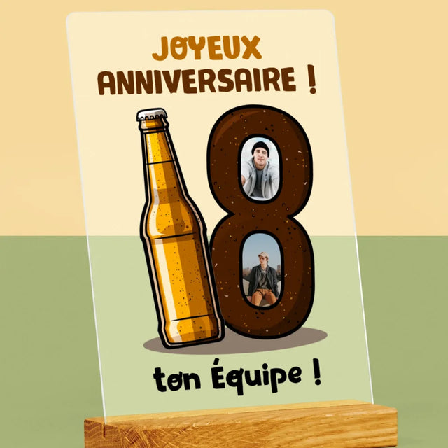 Le Collage Photo: 18 Bière - Impression Sur Verre Acrylique