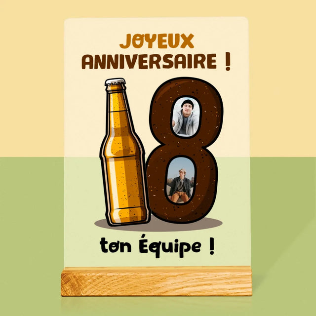 Le Collage Photo: 18 Bière - Impression Sur Verre Acrylique