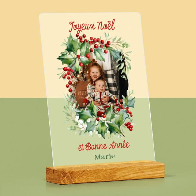 La Photo Et Un Texte: La Couronne De Noël - Impression Sur Verre Acrylique