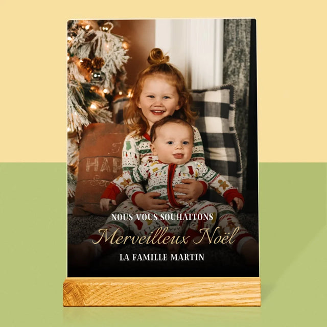 La Photo Et Un Texte: Un Merveilleux Noël - Impression Sur Verre Acrylique