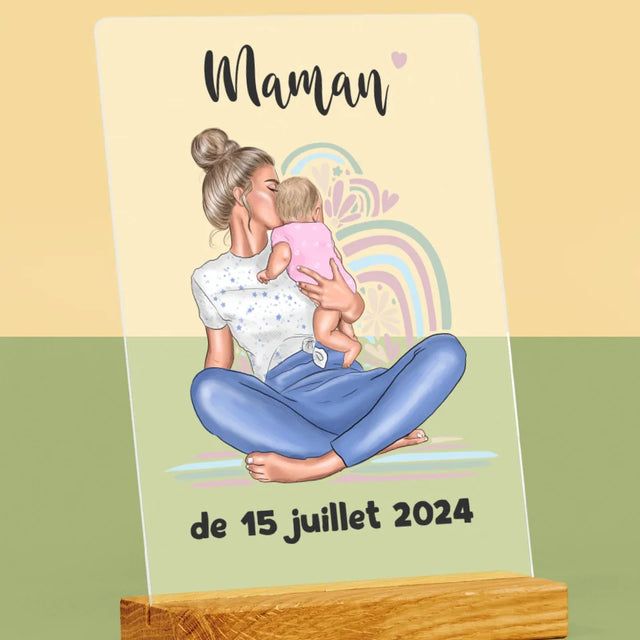 La Création Du Personnage: Jeune Maman - Impression Sur Verre Acrylique