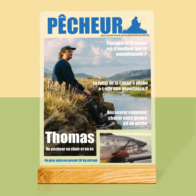 La Couverture De Magazine: Pêcheur  - Impression Sur Verre Acrylique