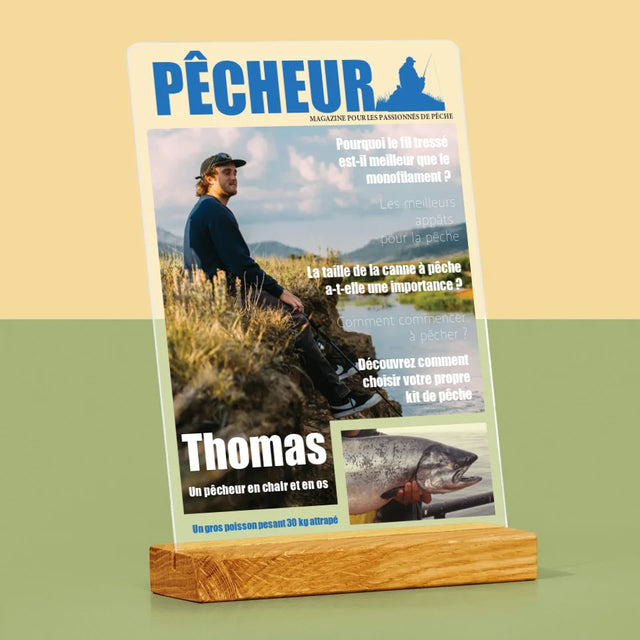 La Couverture De Magazine: Pêcheur  - Impression Sur Verre Acrylique