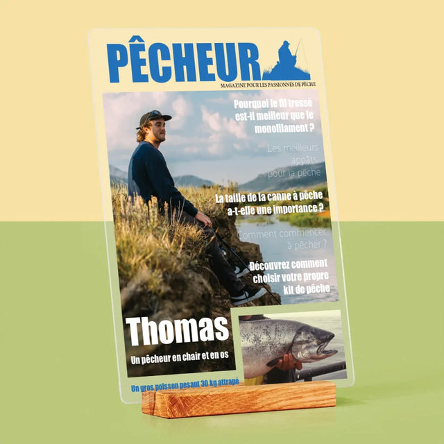 La Couverture De Magazine: Pêcheur  - Impression Sur Verre Acrylique