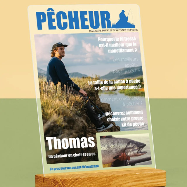 La Couverture De Magazine: Pêcheur  - Impression Sur Verre Acrylique