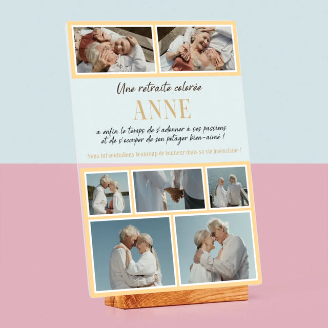 Le Collage Photo: Une Retraite Colorée - Impression Sur Verre Acrylique