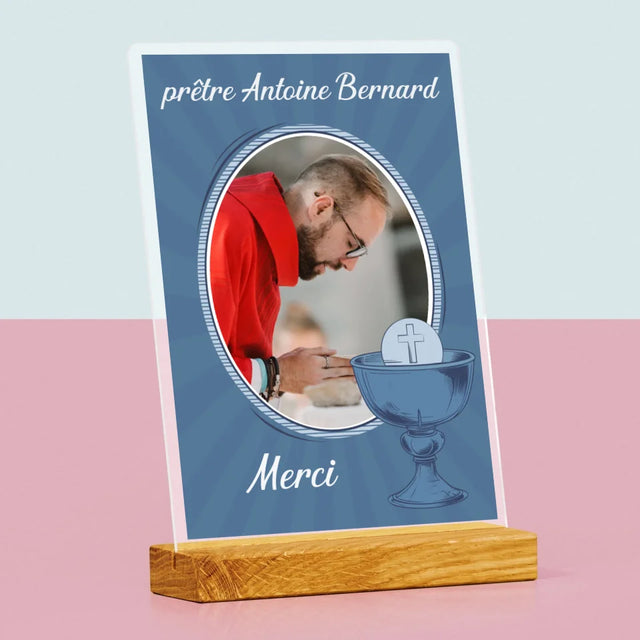 Le Prénom Et Un Texte: Prêtre Merci - Impression Sur Verre Acrylique