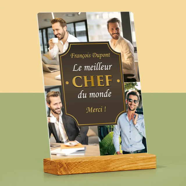 Le Collage Photo: Le Meilleur Patron - Impression Sur Verre Acrylique