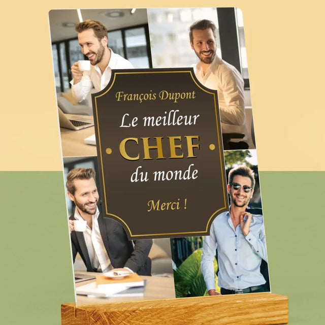 Le Collage Photo: Le Meilleur Patron - Impression Sur Verre Acrylique