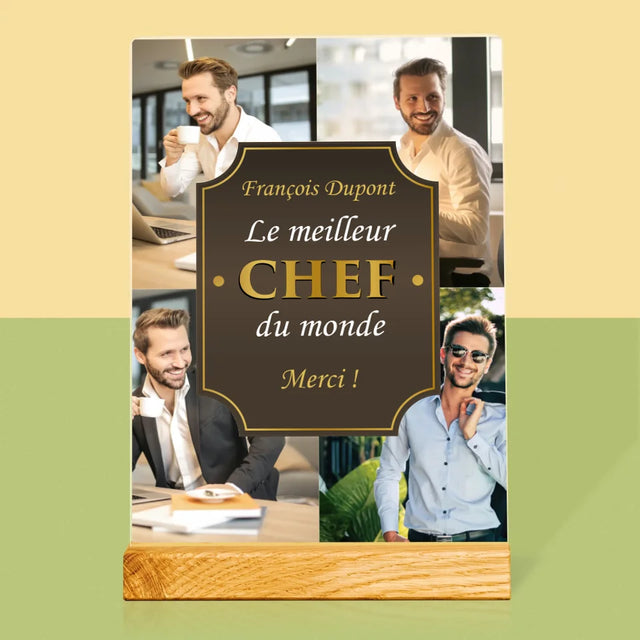 Le Collage Photo: Le Meilleur Patron - Impression Sur Verre Acrylique