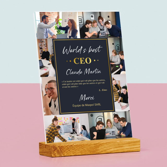 Le Collage Photo: World’S Best Ceo - Impression Sur Verre Acrylique