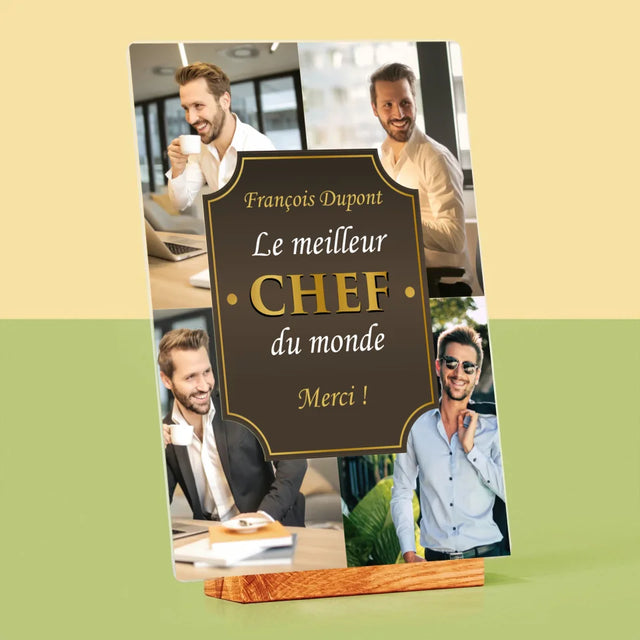 Le Collage Photo: Le Meilleur Patron - Impression Sur Verre Acrylique