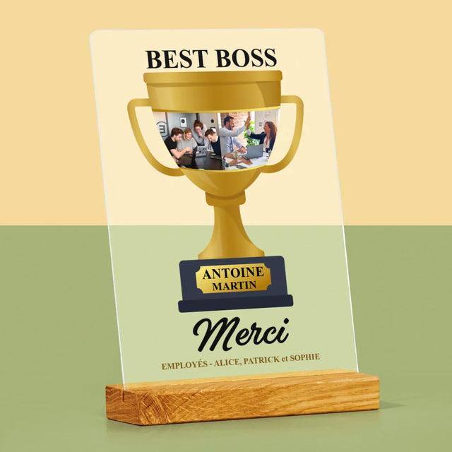 Le Collage Photo: Best Boss Coupe - Impression Sur Verre Acrylique