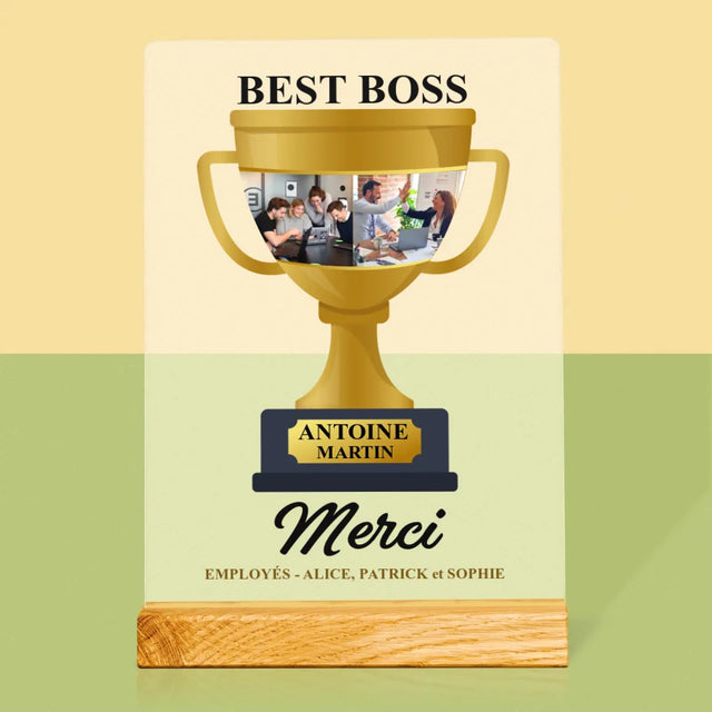 Le Collage Photo: Best Boss Coupe - Impression Sur Verre Acrylique