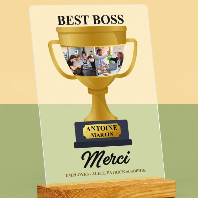 Le Collage Photo: Best Boss Coupe - Impression Sur Verre Acrylique