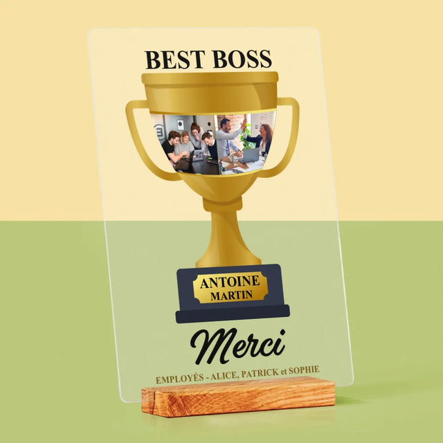 Le Collage Photo: Best Boss Coupe - Impression Sur Verre Acrylique