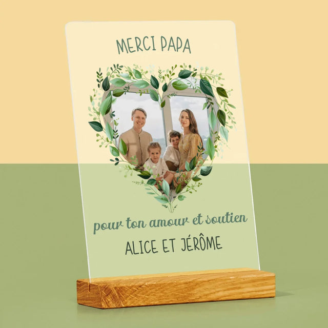 La Photo Et Un Texte: Merci Papa - Impression Sur Verre Acrylique