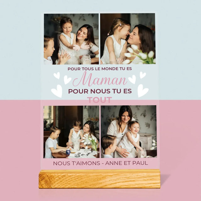 Le Collage Photo: Maman Tu Es Tout - Impression Sur Verre Acrylique