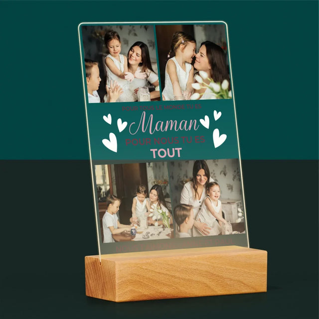 Le Collage Photo: Maman Tu Es Tout - Impression Sur Verre Acrylique