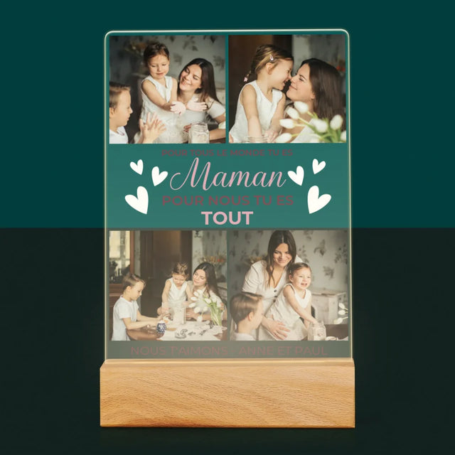 Le Collage Photo: Maman Tu Es Tout - Impression Sur Verre Acrylique