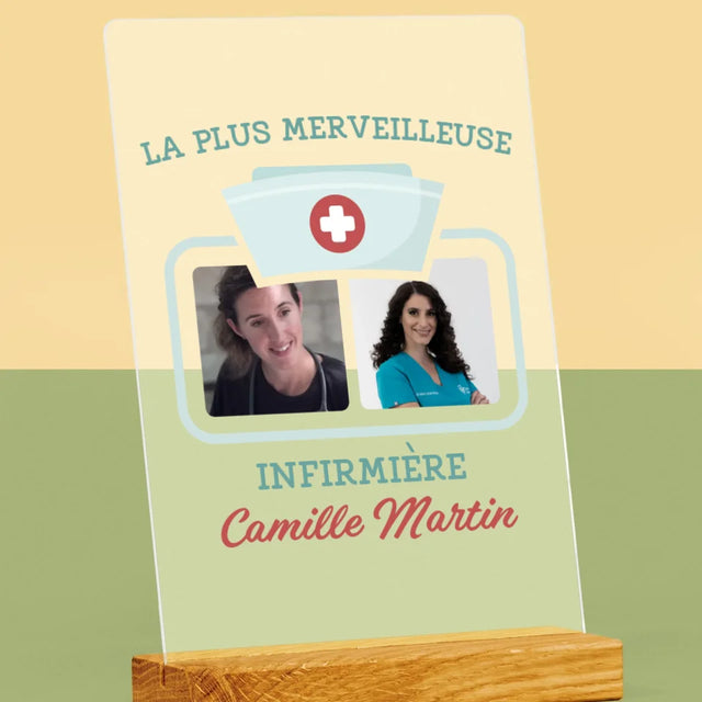 Le Collage Photo: La Plus Merveilleuse Infirmière - Impression Sur Verre Acrylique