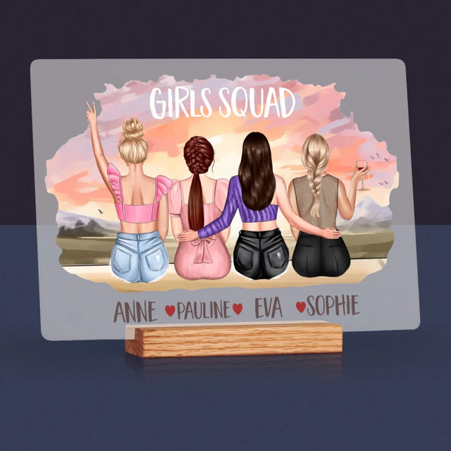 La Création Du Personnage: Girls Squad - Impression Sur Verre Acrylique