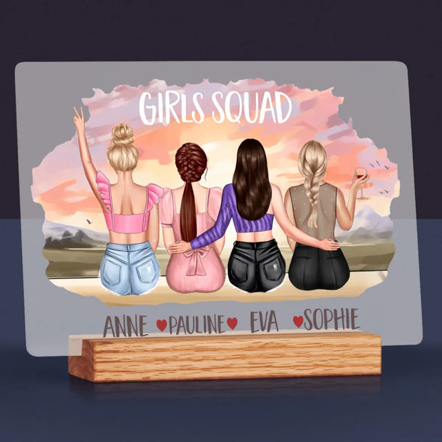 La Création Du Personnage: Girls Squad - Impression Sur Verre Acrylique