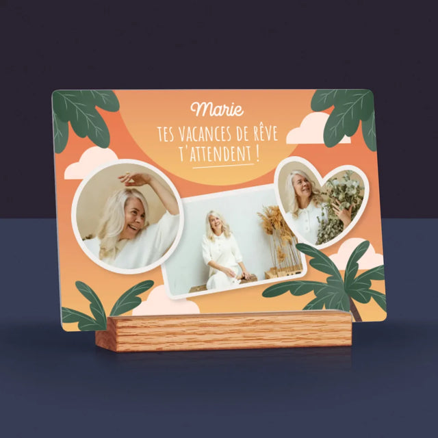 Le Collage Photo: Les Vacances De Rêve - Impression Sur Verre Acrylique