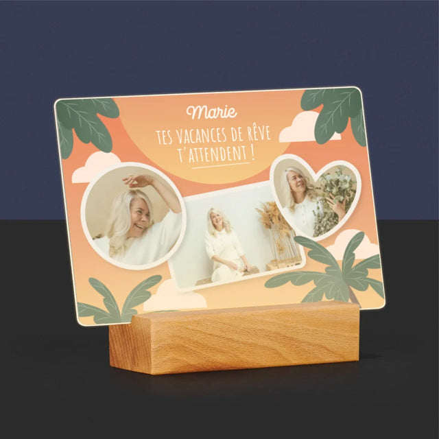 Le Collage Photo: Les Vacances De Rêve - Impression Sur Verre Acrylique