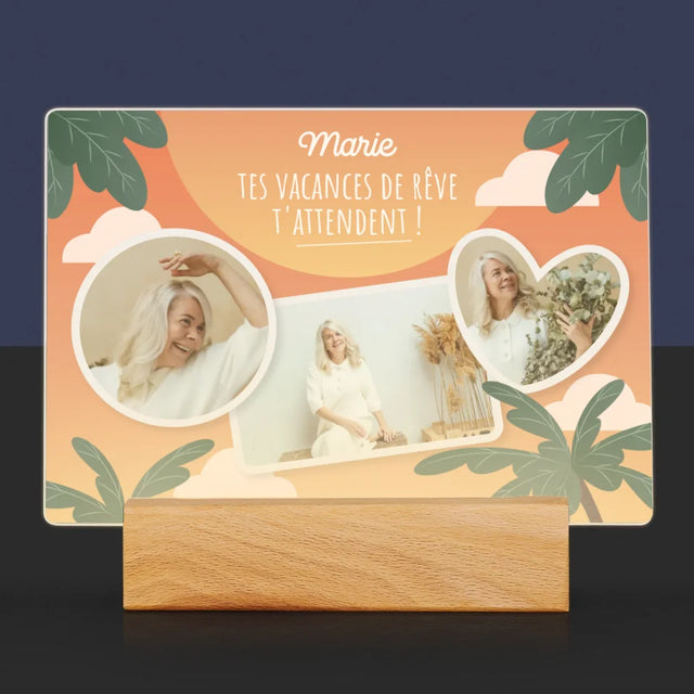 Le Collage Photo: Les Vacances De Rêve - Impression Sur Verre Acrylique